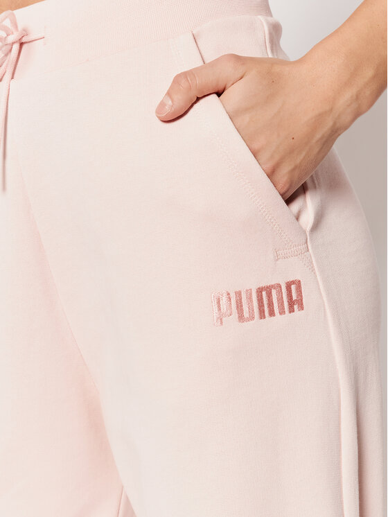 Puma Puma Spodnie dresowe High Waist 589528 Różowy Relaxed Fit