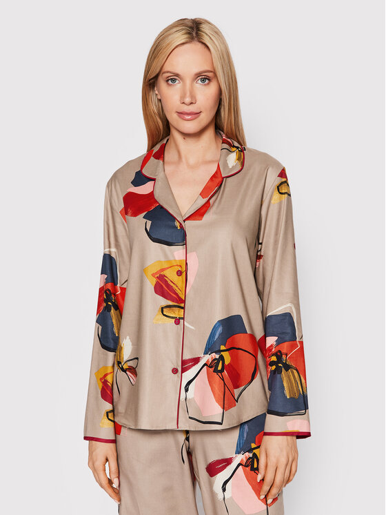 Cyberjammies Cyberjammies Cămașă pijama Naomi 9321 Bej Regular Fit