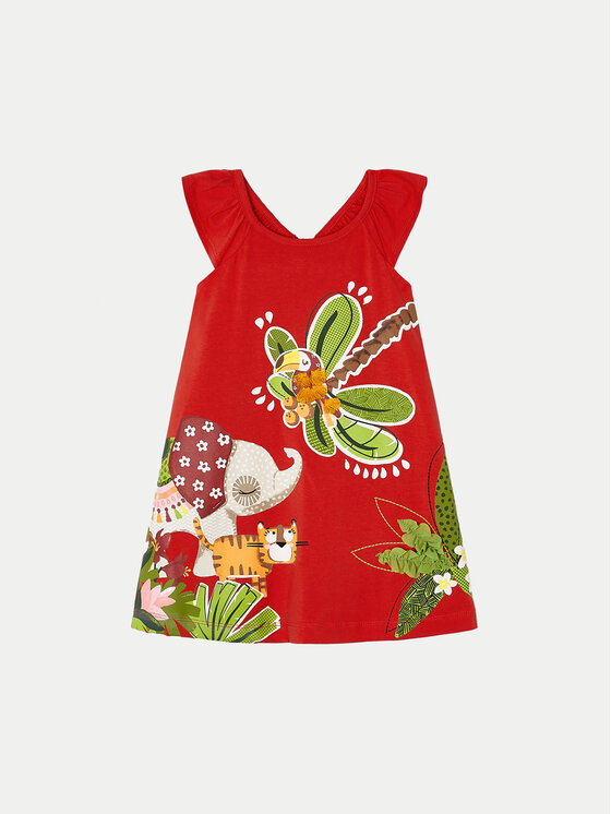 Mayoral Rochie de vară 3944 Roșu Regular Fit