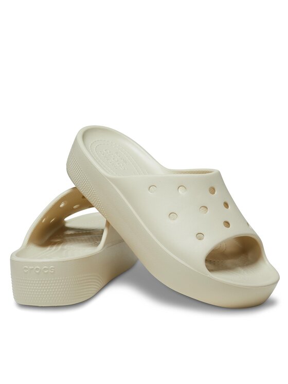 Crocs Crocs Klapki Classic Platform Slide 208180 Beżowy