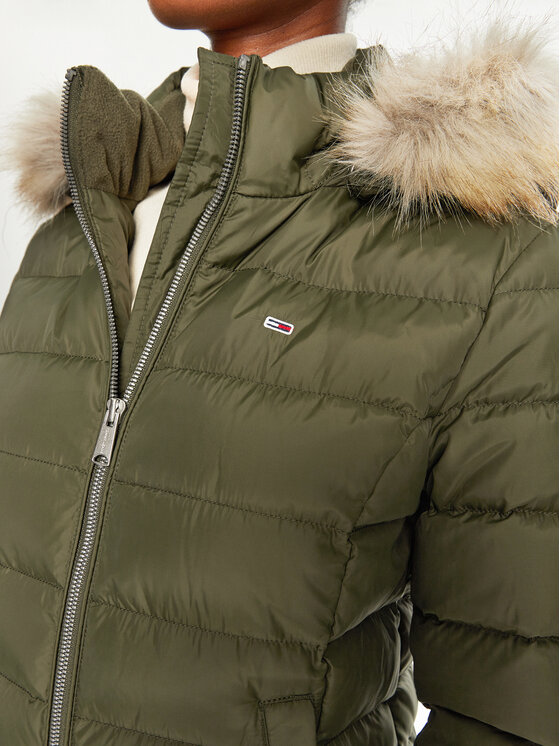 Tommy Hilfiger Tommy Hilfiger Μπουφάν πουπουλένιο DW0DW18312 Πράσινο Slim Fit