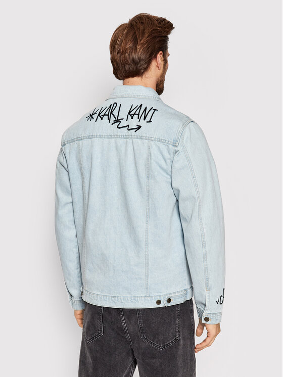 Karl Kani Karl Kani Jeansová bunda SMILEY Retro Scribble 6087126 Modrá Relaxed Fit
