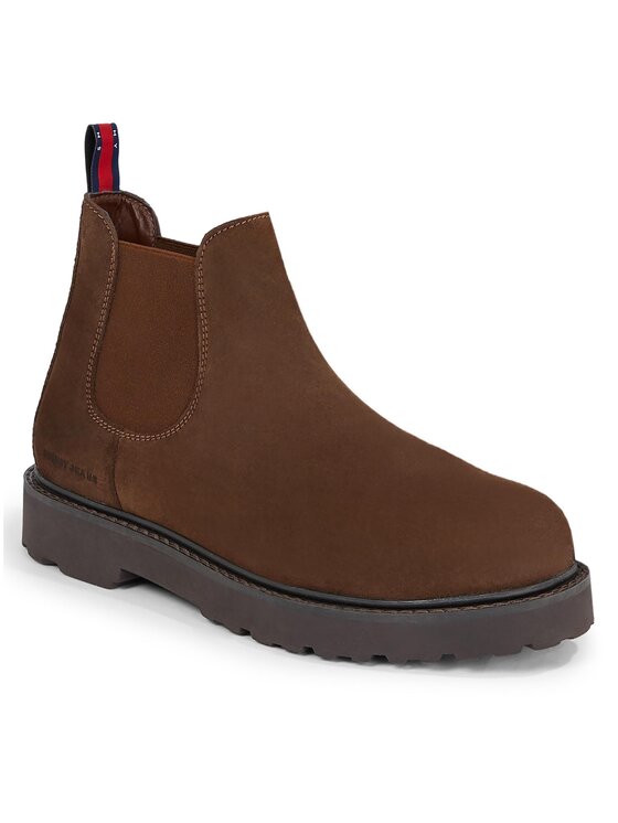 Tommy Hilfiger Tommy Hilfiger Боти тип челси EM0EM01205 Зелен