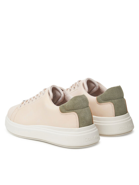 Calvin Klein Calvin Klein Sneakersy Cupsole Lace Up Lth HW0HW02540 Beżowy