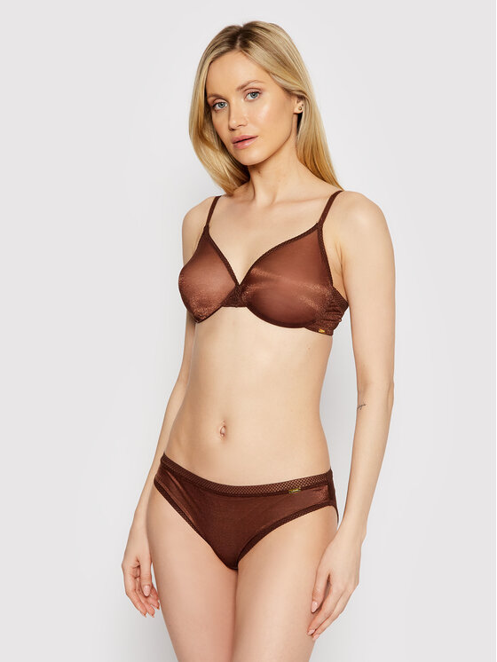 Gossard Gossard Бюстгальтер з підкладкою Glossies Sheer Moulded 6271 Коричневий