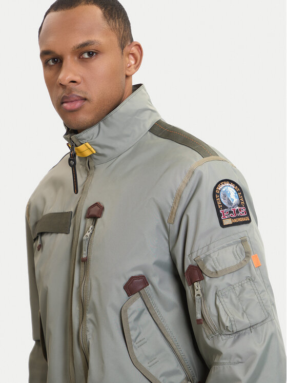 Parajumpers Parajumpers Prechodná bunda Wes 26SMPMJKMA02 Zelená Regular Fit