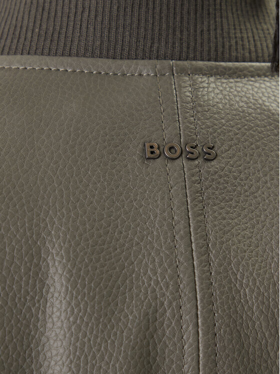 BOSS BOSS Kurtka skórzana Jakri 50552151 Szary Regular Fit