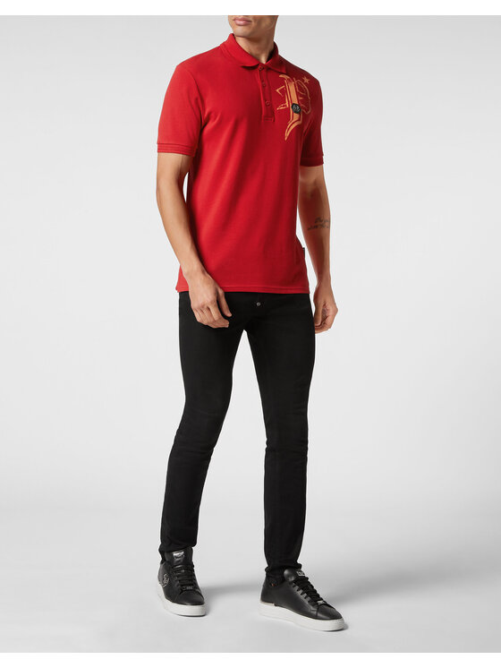 PHILIPP PLEIN PHILIPP PLEIN Polokošeľa 755 Červená Slim Fit