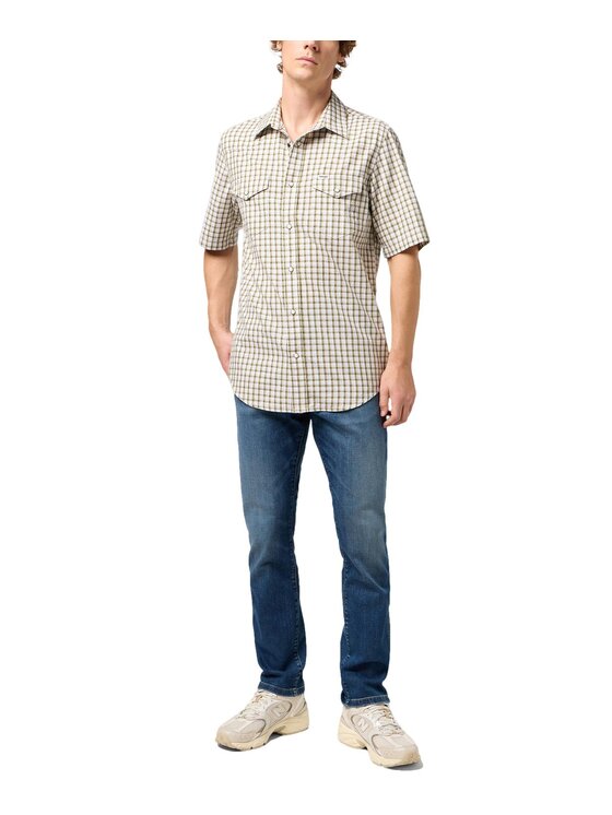 Wrangler Wrangler Koszula 112350579 Zielony Regular Fit