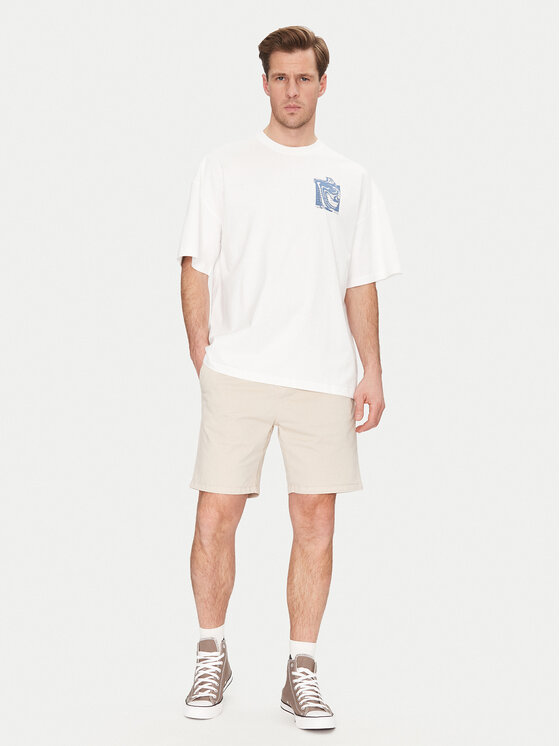 Resteröds Resteröds Pantaloncini di tessuto Chin 55251 6410 Beige Regular Fit