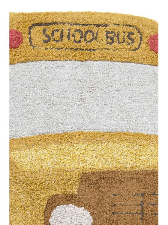Lorena Canals Lorena Canals Dywan dziecięcy Dywan Bawełniany Autobus Szkolny Żółty