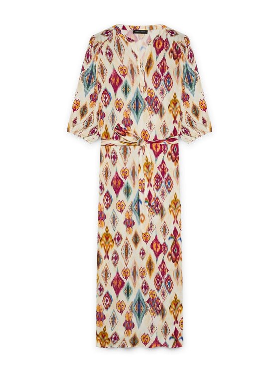 Fiorella Rubino Fiorella Rubino Sukienka wieczorowa 7057T001701N0R2 Kremowy Regular Fit