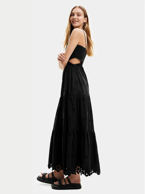 Desigual Desigual Sommerkleid Malver 24SWVW12 Schwarz Regular Fit