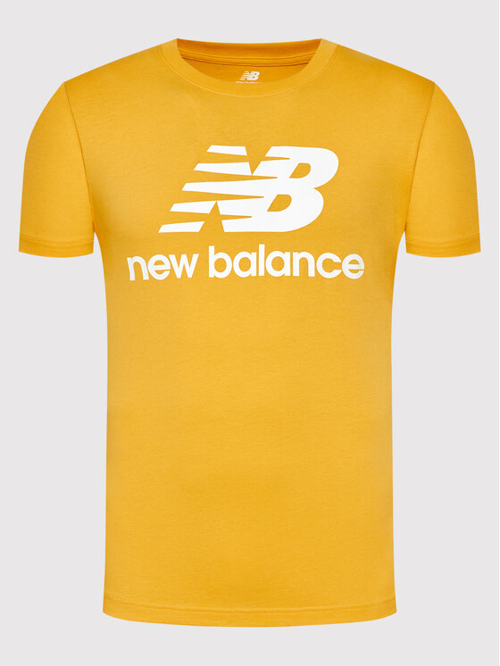 New Balance New Balance T-Shirt Essential Logo MT01575 Żółty Athletic Fit