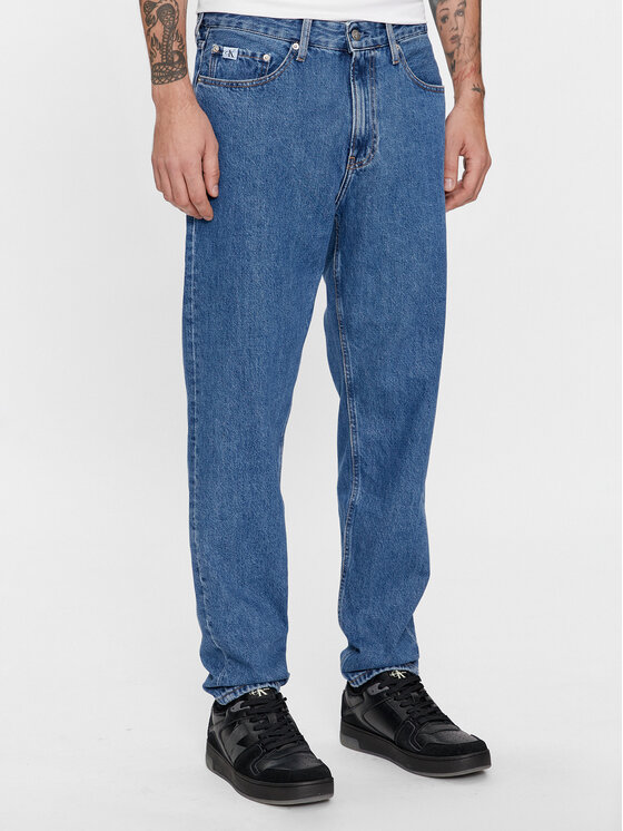 Calvin Klein Jeans Džinsi J30J323885 Zils Tapered Fit