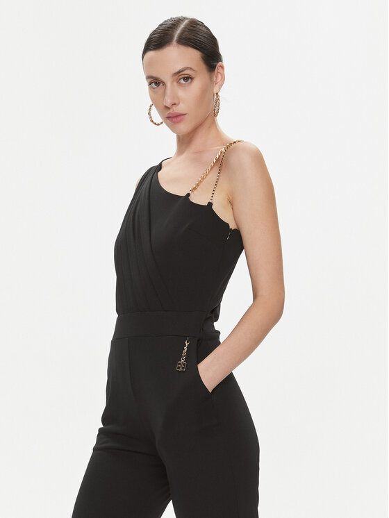 Fracomina Fracomina Salopetă FQ23WO2003W62601 Negru Slim Fit