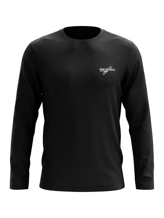 Ombre Ombre S dlouhým rukávem L180 Černá Regular Fit