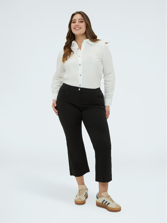 Fiorella Rubino Fiorella Rubino Spodnie materiałowe P707T005160N033 Czarny Flare Fit