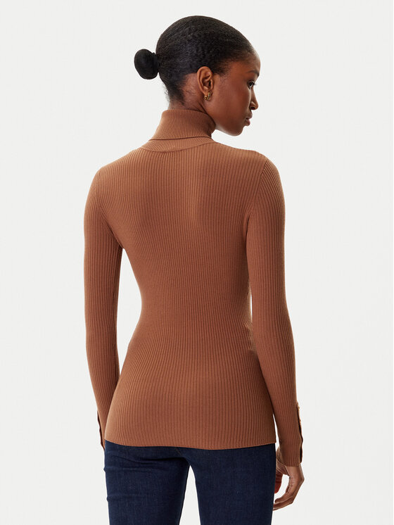 Elisabetta Franchi Elisabetta Franchi Krekls ar augstu apkakli MK-11B-56E2-V290 Brūns Slim Fit