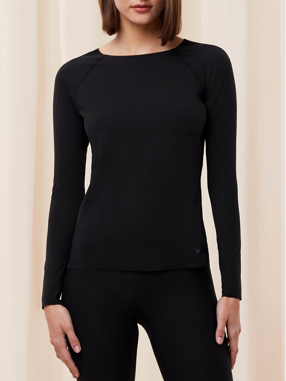 Triumph Triumph Μπλουζάκι Flex Smart Top LSL EX 01 10216446 Μαύρο Slim Fit