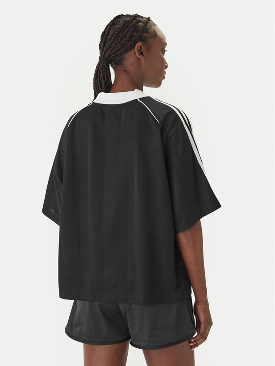 adidas adidas Tricou 3-Stripes Jaquard KD2904 Negru Oversize