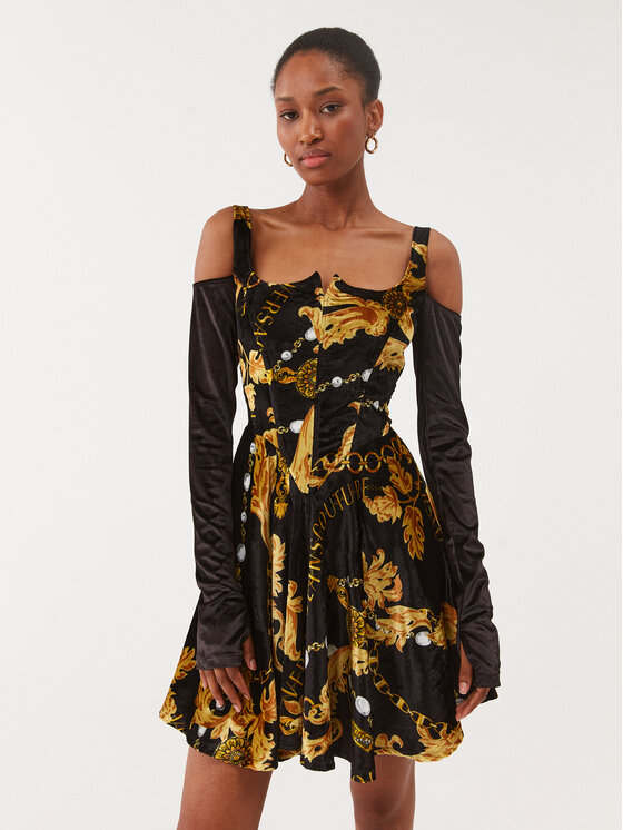 Versace Jeans Couture Versace Jeans Couture Коктейльна сукня 75HAO914 Чорний Regular Fit