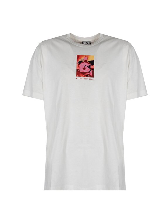 Diesel Diesel T-Shirt A06605-0BEAF Λευκό Regular Fit