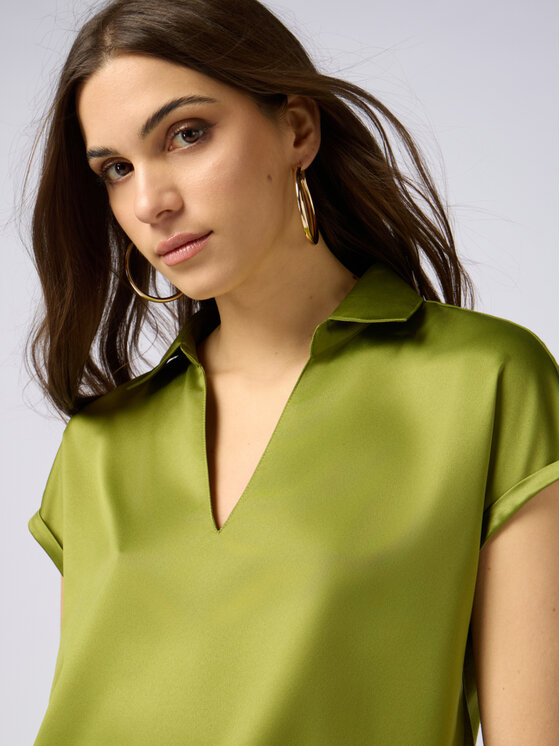 Oltre Oltre Koszula G480J203997N025 Zielony Regular Fit