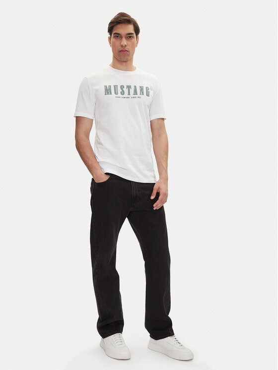 Mustang Mustang T-krekls Austin 1016281 Balts Regular Fit