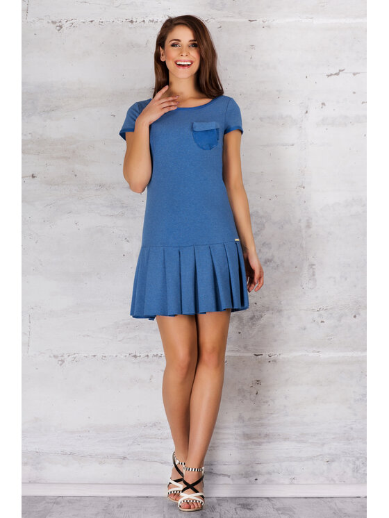 Infinite You Infinite You Sukienka M060 Niebieski Basic Fit