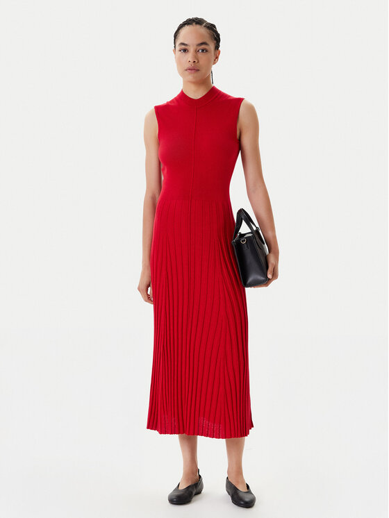 Tommy Hilfiger Tommy Hilfiger Rochie tricotată WW0WW45653 Roșu Slim Fit