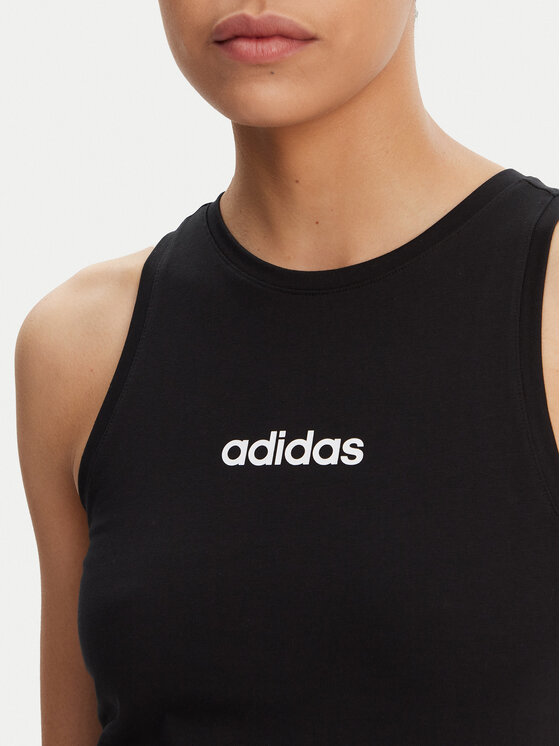 adidas adidas Top Essentials Linear JC5798 Czarny Slim Fit