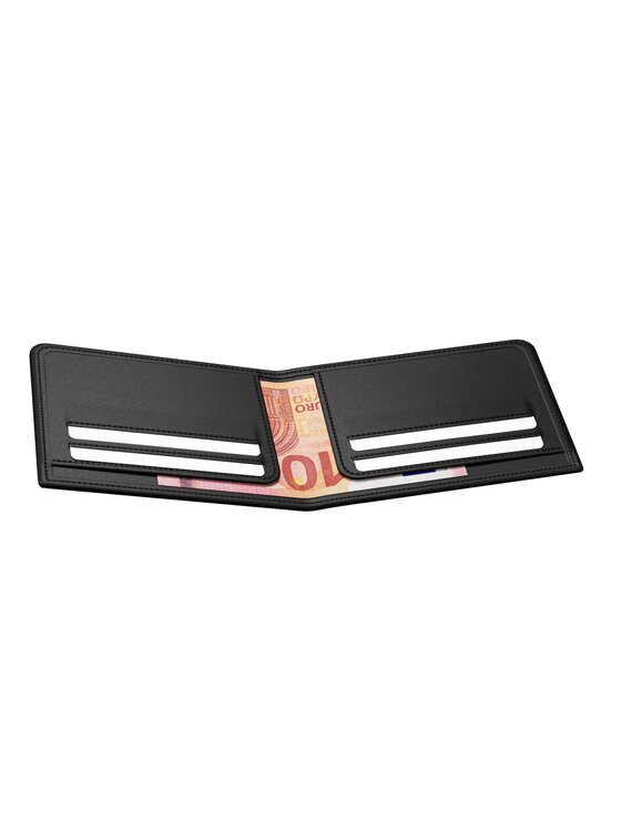 James Hawk James Hawk Mały Portfel Męski Męski skórzany portfel slim z RFID Czarny