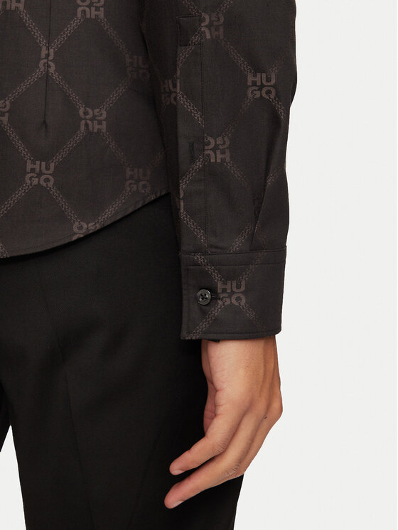 HUGO Hugo Camicia 50527459 Nero Regular Fit