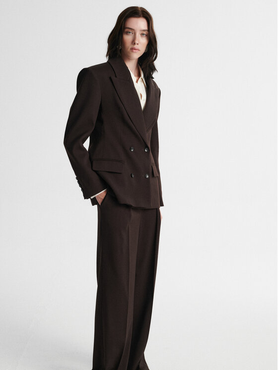 MARI PRETI MARI PRETI Sako SOLENNE Hnědá Slim Fit