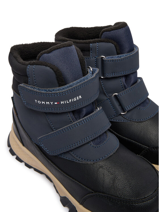 Tommy Hilfiger Tommy Hilfiger Stivali da neve Velcro Bootie T1X5-34134-1592 S Nero