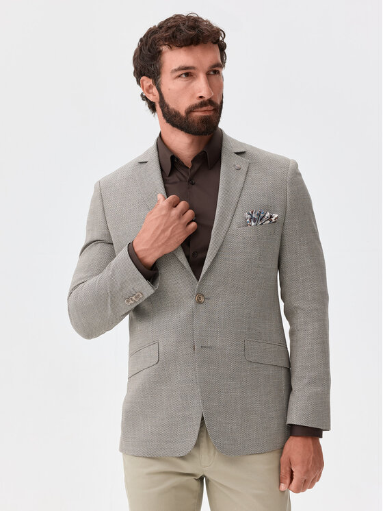 Evenemen Evenemen Marynarka Coco 0708 Szary Slim Fit