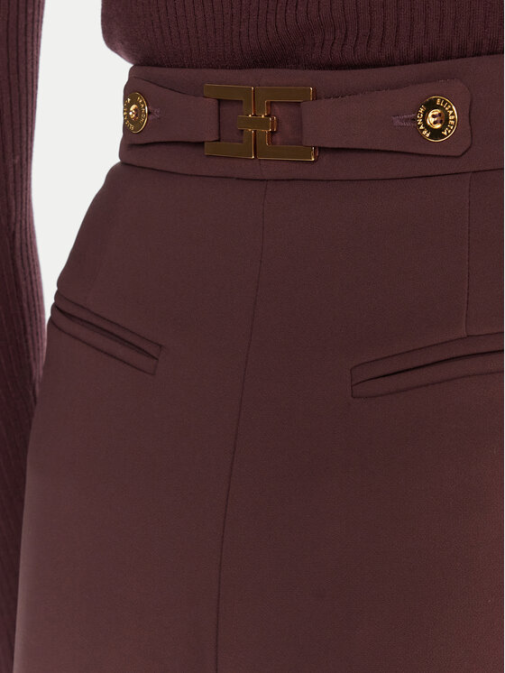 Elisabetta Franchi Elisabetta Franchi Stoffhose PA-099-56E2-V390 Dunkelrot Regular Fit