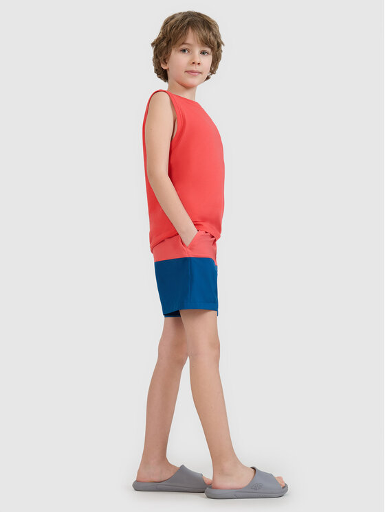 4F 4F Sportovní kraťasy VIBRANT WARMTH Korálová Regular Fit
