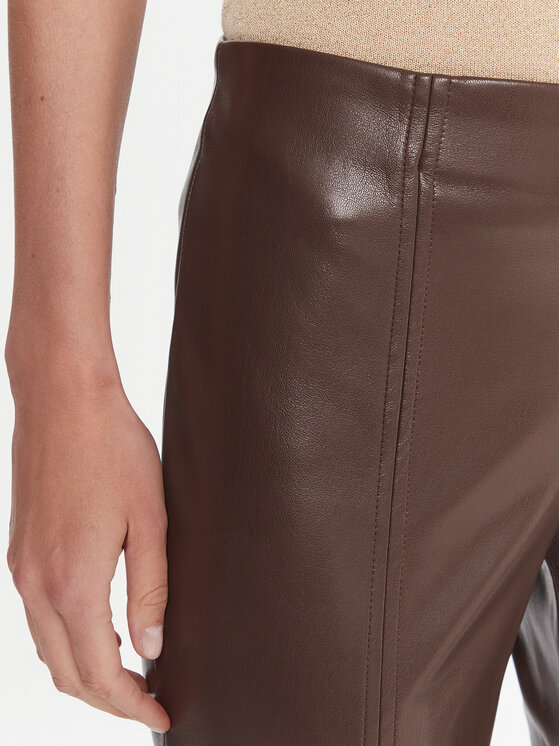 Marciano Guess Marciano Guess Штани зі штучної шкіри 5BGB09 7389A Коричневий Slim Fit