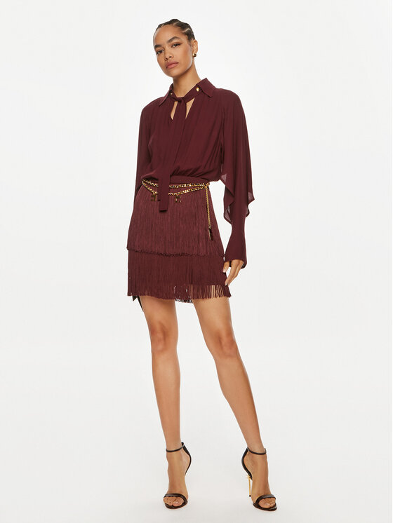 Elisabetta Franchi Elisabetta Franchi Kokteilikleit AB-654-46E2 Bordoopunane Regular Fit
