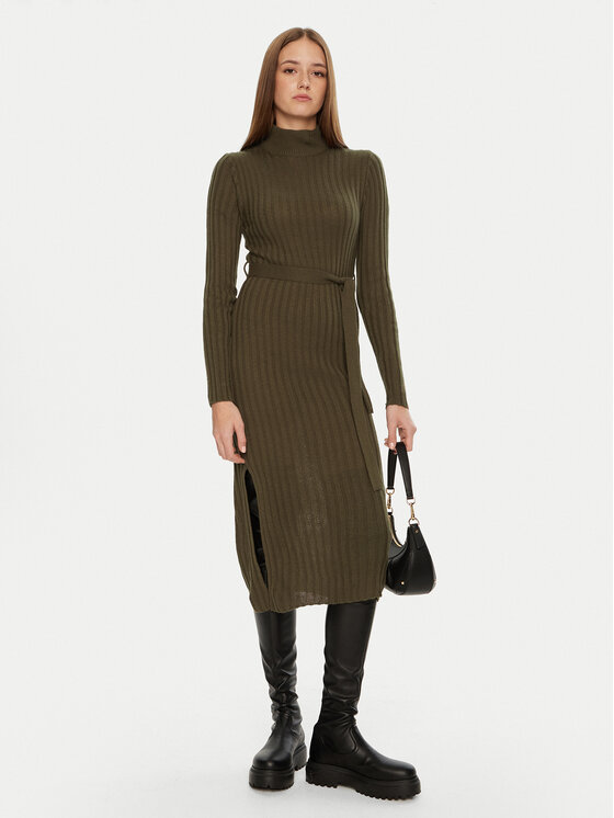 Brave Soul Brave Soul Kootud kleit LKD-230MURPHYB Khakivärviline Regular Fit