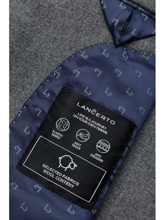 Lancerto Lancerto Marynarka Tenda MA073225000014 Szary Slim Fit
