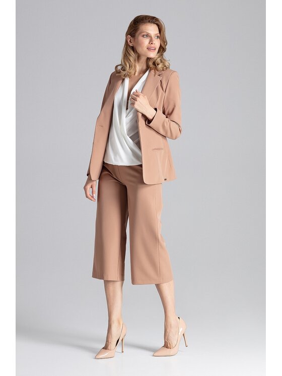 FIGL FIGL Σακάκι M653 Καφέ Regular Fit