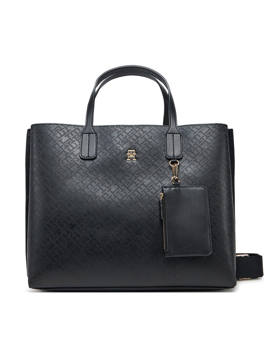 Tommy Hilfiger Tommy Hilfiger Käekott Th Distinct Satchel Mono AW0AW17174 Must
