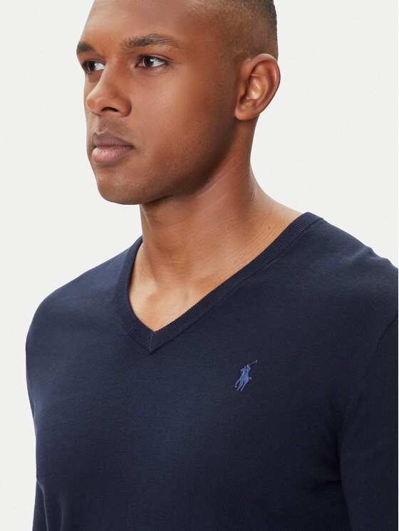 Polo Ralph Lauren Polo Ralph Lauren Megztinis Ls Sf Vn Pp 710670789004 Tamsiai mėlyna Slim Fit
