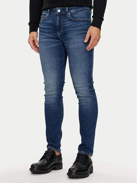 Calvin Klein Jeans Traperice J30J325740 Plava Skinny Fit