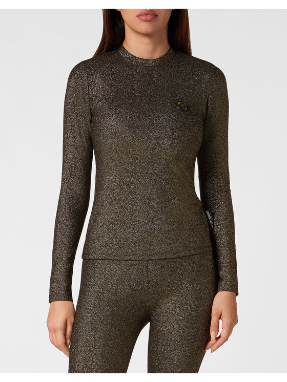 Plein Sport Plein Sport Bluzka 4491 Złoty Regular Fit