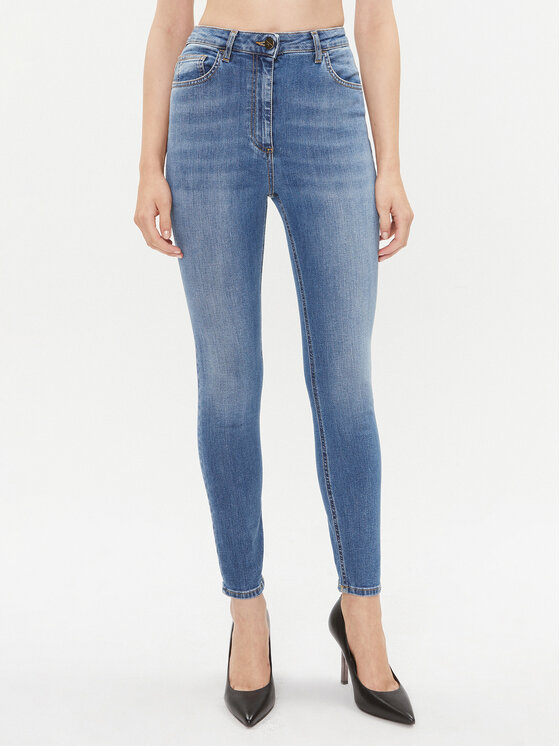 Elisabetta Franchi Jeans hlače PJ-19S-36E2-002606 Modra Skinny Fit