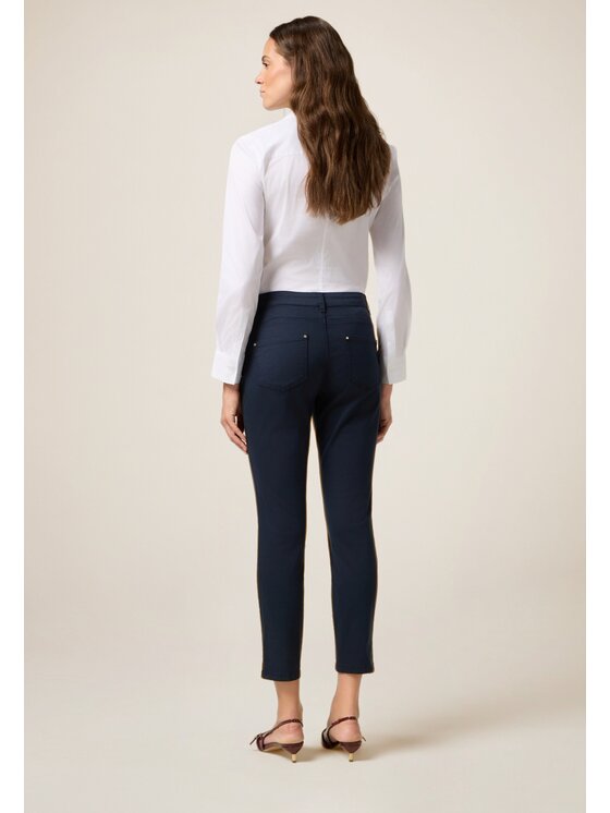 Oltre Oltre Pantaloni di tessuto P784R008237N034 Blu Regular Fit